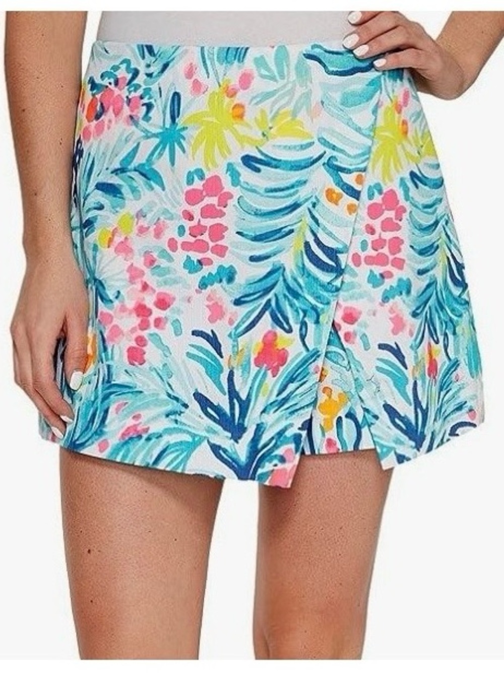 Lilly Pulitzer Sz 6 MARII SERENE BLUE TIPPY TOP Print Skort